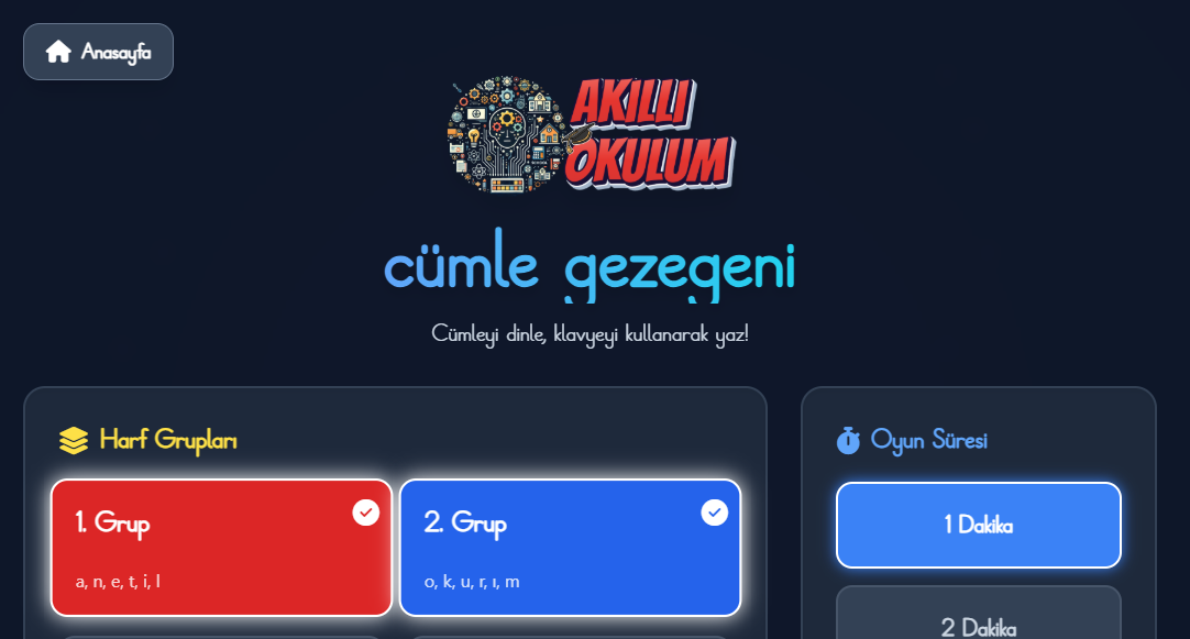 Cümle Yazma Oyunu